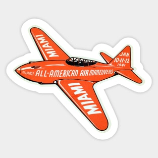 1941 Miami Florida Air Show Sticker